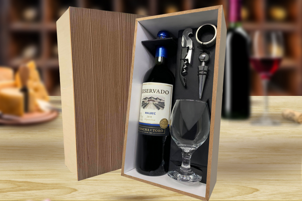 KIT VINHO ARGENTINO - CONCHA Y TORO MALBEC